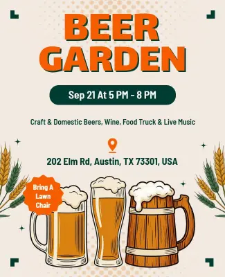 Outdoor Beer Garden Party Flyer Template