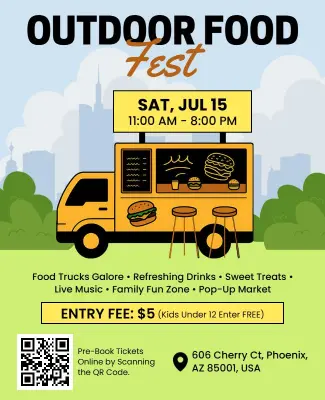 Outdoor Food Festival Event Flyer Template