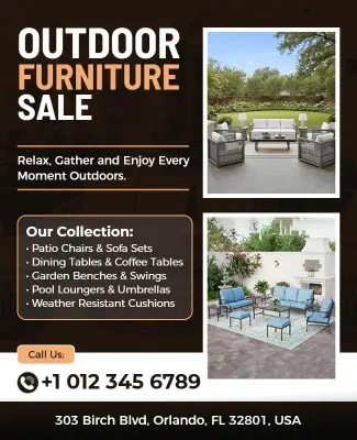 Outdoor Furniture Sale Event Flyer Template