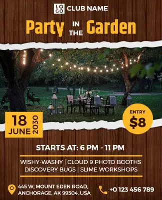 Outdoor Garden Party Event Flyer Template