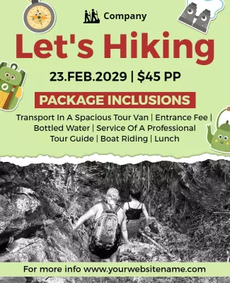 Outdoor Hiking Adventure Package Flyer Template