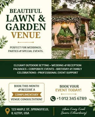 Outdoor Lawn and Garden Venue Flyer Template