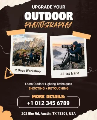 Outdoor Photography Workshop Event Poster Template
