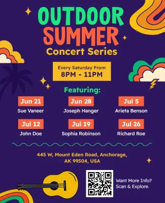 Outdoor Summer Concert Series Flyer Template
