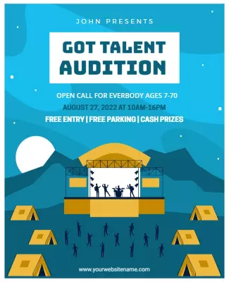 Outdoor Talent Audition Event Flyer Template