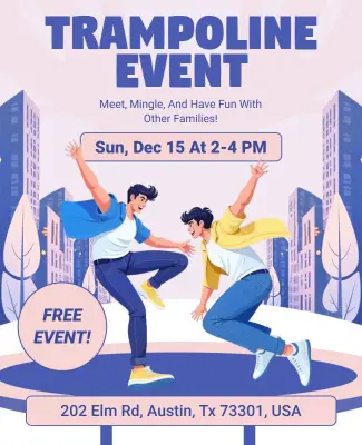 Outdoor Trampoline Event Flyer Template