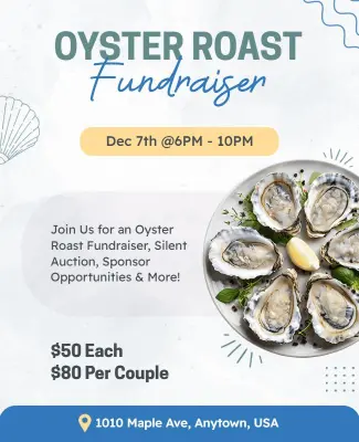 Oyster Roast Fundraiser Event Flyer Template