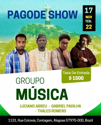 Pagode Show with Live Music Group Flyer Template