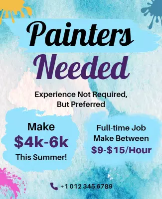 Painters Recruitment Opportunity Flyer Template