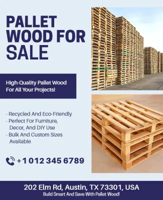 Pallet Wood for Sale Promotional Flyer Template