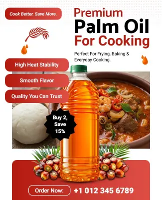 Palm Oil Cooking Promotion Flyer Template