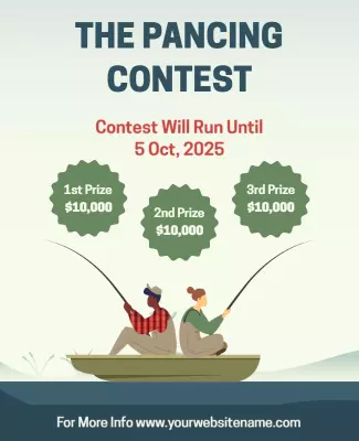 Pancing Contest Flyer Template