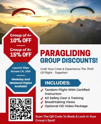 Paragliding Adventure Group Discount Flyer Template