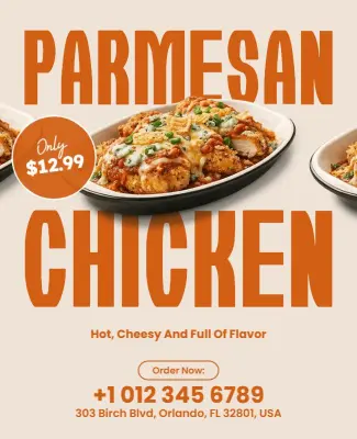 Parmesan Chicken Special Offer Flyer Template