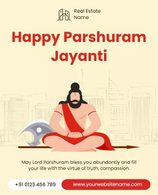 Cultural Celebration of Parshuram Jayanti Flyer Template