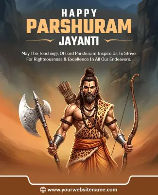 Parshuram Jayanti Celebration Poster Template