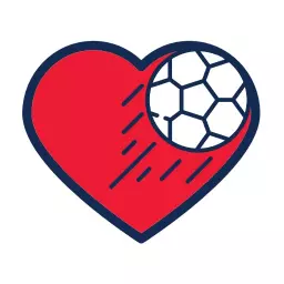 Passion for the Game with Football in a Heart Logo Template