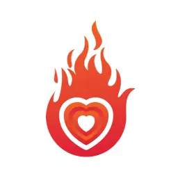 Passionate Heart Design Symbolizing Hot Dating Connections Logo Template