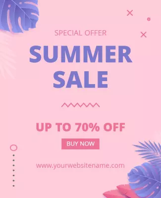 Pastel Pink and Amethyst Seasonal Flyer Template