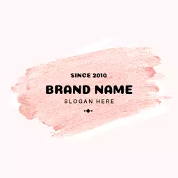 Pastel Pink Watercolor Design Featuring Artistic Branding Logo Template