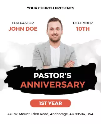 Pastors Anniversary Celebration Flyer Template