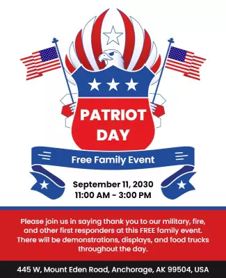 Patriot Day Free Family Event Flyer Template