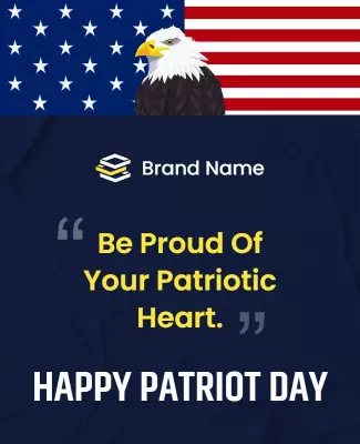 Patriotic American Eagle Independence Day Poster Template