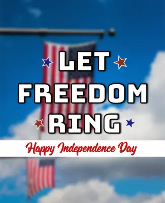 Patriotic Americana Celebration Independence Day Poster Template