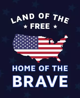 Patriotic Dark Blue American Flag Independence Day Poster Template