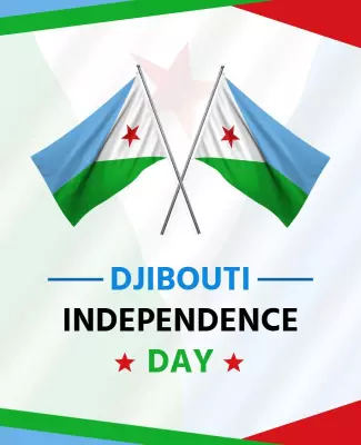 Patriotic Djibouti Independence Day Celebration Poster Template