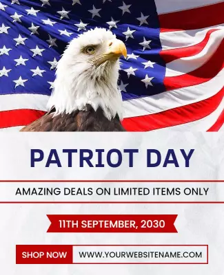 Patriotic Eagle-Themed Patriot Day Sale Poster Template