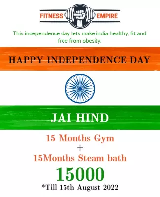 Patriotic India-Themed Fitness Independence Day Poster Template