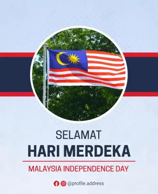 Patriotic Malaysia Independence Day Celebration Poster Template