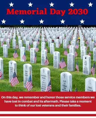 Patriotic Memorial Day Remembrance with Flags Poster Template