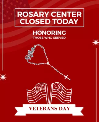 Patriotic Red Veterans Day Tribute Poster Template