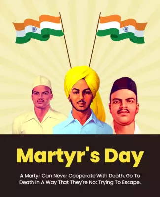 Patriotic Tribute to Martyrs on Martyr's Day Poster Template