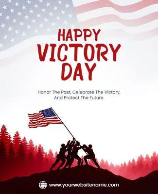 Patriotic Victory Day Celebration Poster Template