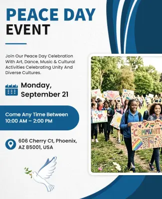Peace Day Cultural Event Poster Template
