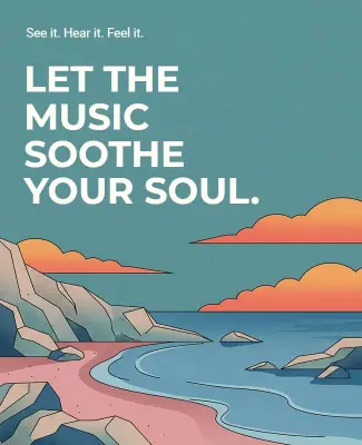 Peaceful Ocean View Music Poster Template
