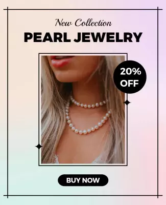 Pearl Jewelry Collection Promotional Flyer Template