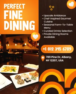 Perfect Fine Dining Restaurant Promotion Poster Template