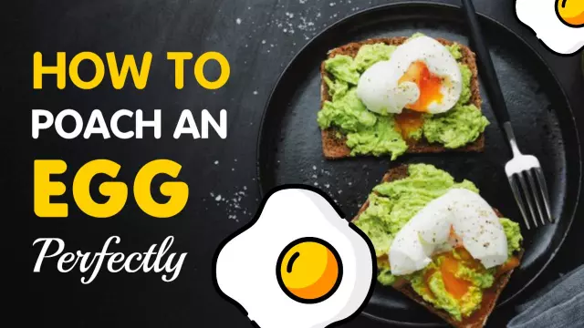 Perfectly Poached Egg with Avocado Toast Food YouTube Thumbnail Template