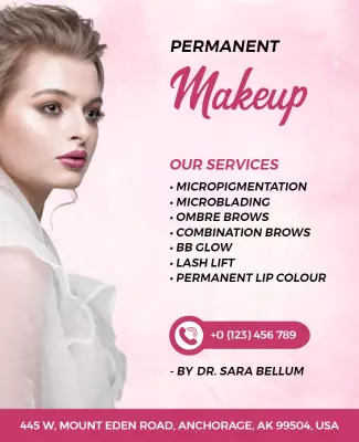 Permanent Makeup Services Promotion Flyer Template