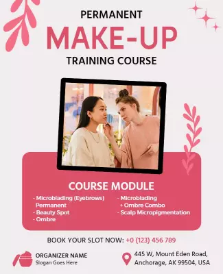 Permanent Makeup Training Course Flyer Template