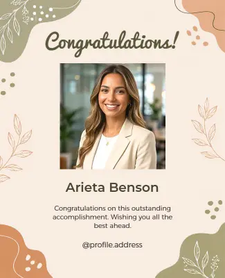 Personal Achievement Congratulations Poster Template
