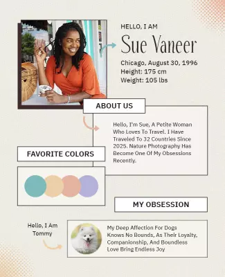 Personal Biography Introduction Flyer Template