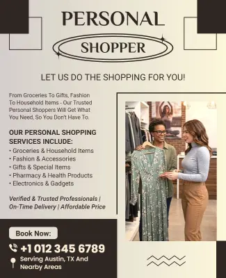 Personal Shopping Service Flyer Template