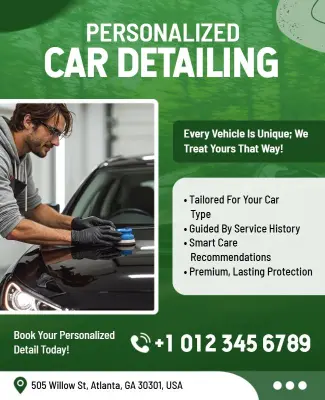 Personalized Car Detailing Service Flyer Template