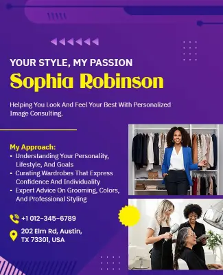 Personalized Image Consulting Services Portfolio Flyer Template