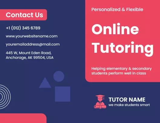 Personalized Online Tutoring Services for Students Brochure Template